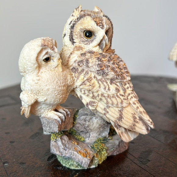 Majestic Barn Owl & A Mother's Pride Russell Willis Nesting Instincts Sculpture - Picture 10 of 10